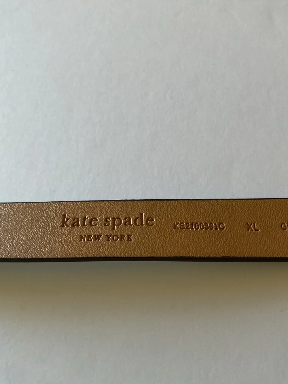 KATE SPADE WOMENS LEATHER BELT SILVER METALLIC SILVER ROUND BUCKLE SIZE XL NWOT